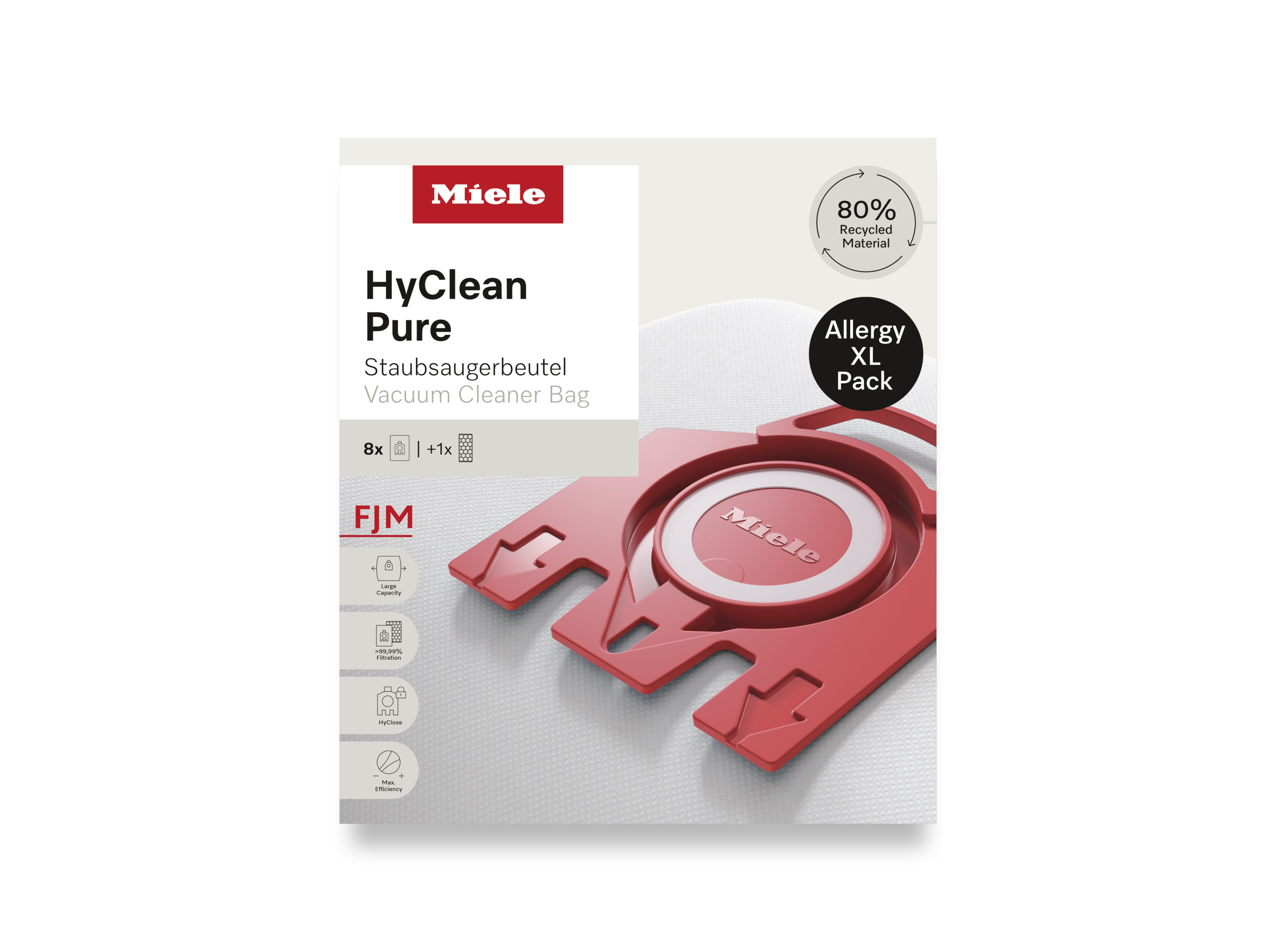 Комплект мешков-пылесборников HyClean Pure FJN Allergy XL Miele купить в Челябинске | Всегда в наличии! | Артикул 12498190 | Официальный сайт