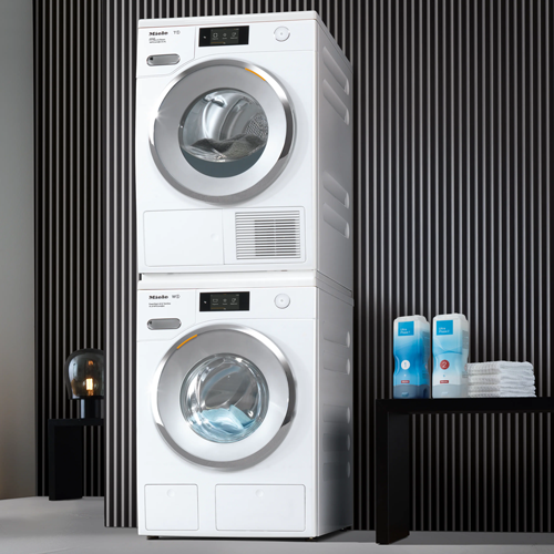 Установка колонны из стиральной и сушильной машин