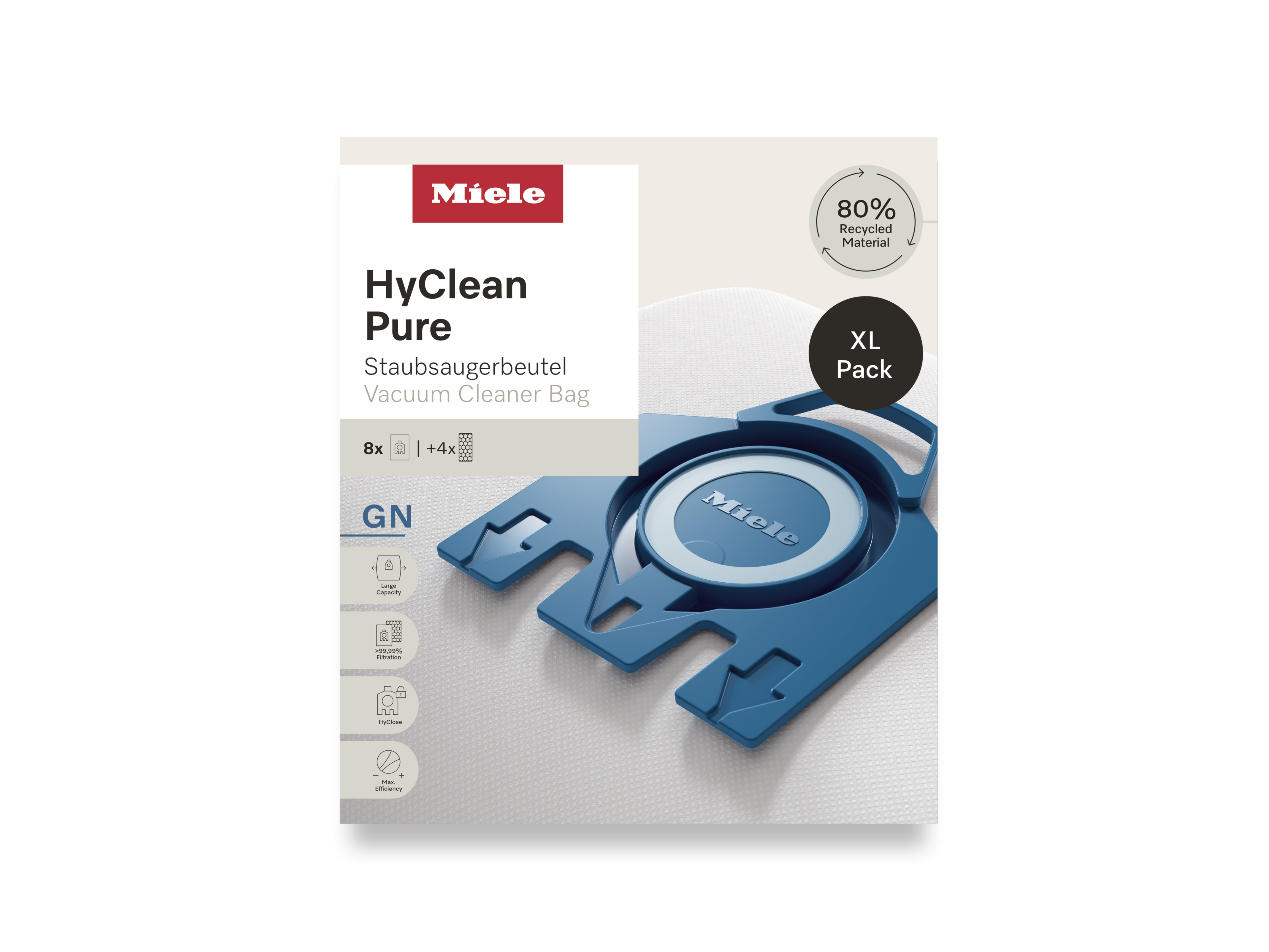 Комплект мешков-пылесборников HyClean Pure GN XL Miele купить в Челябинске | Всегда в наличии! | Артикул 12497870 | Официальный сайт